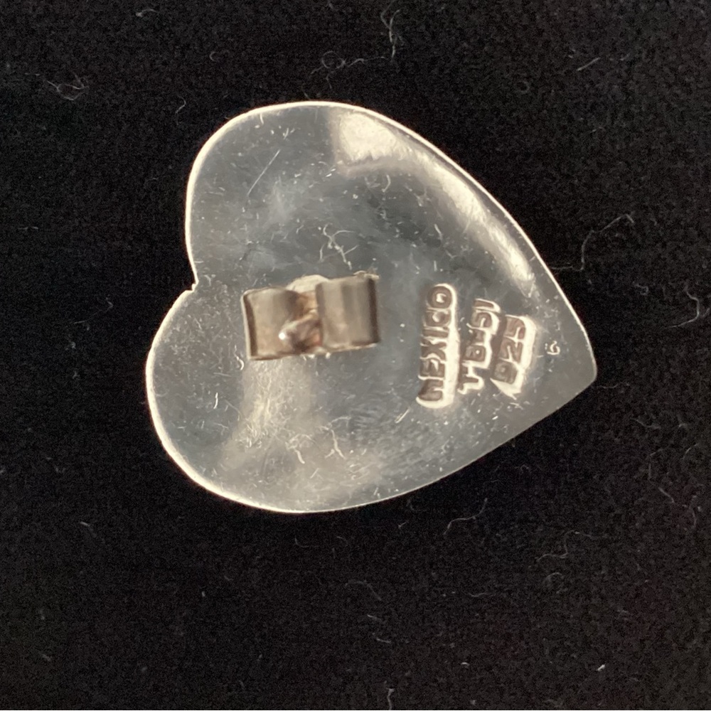 Solid Sterling Silver & Turquoise Post Earrings - image 6